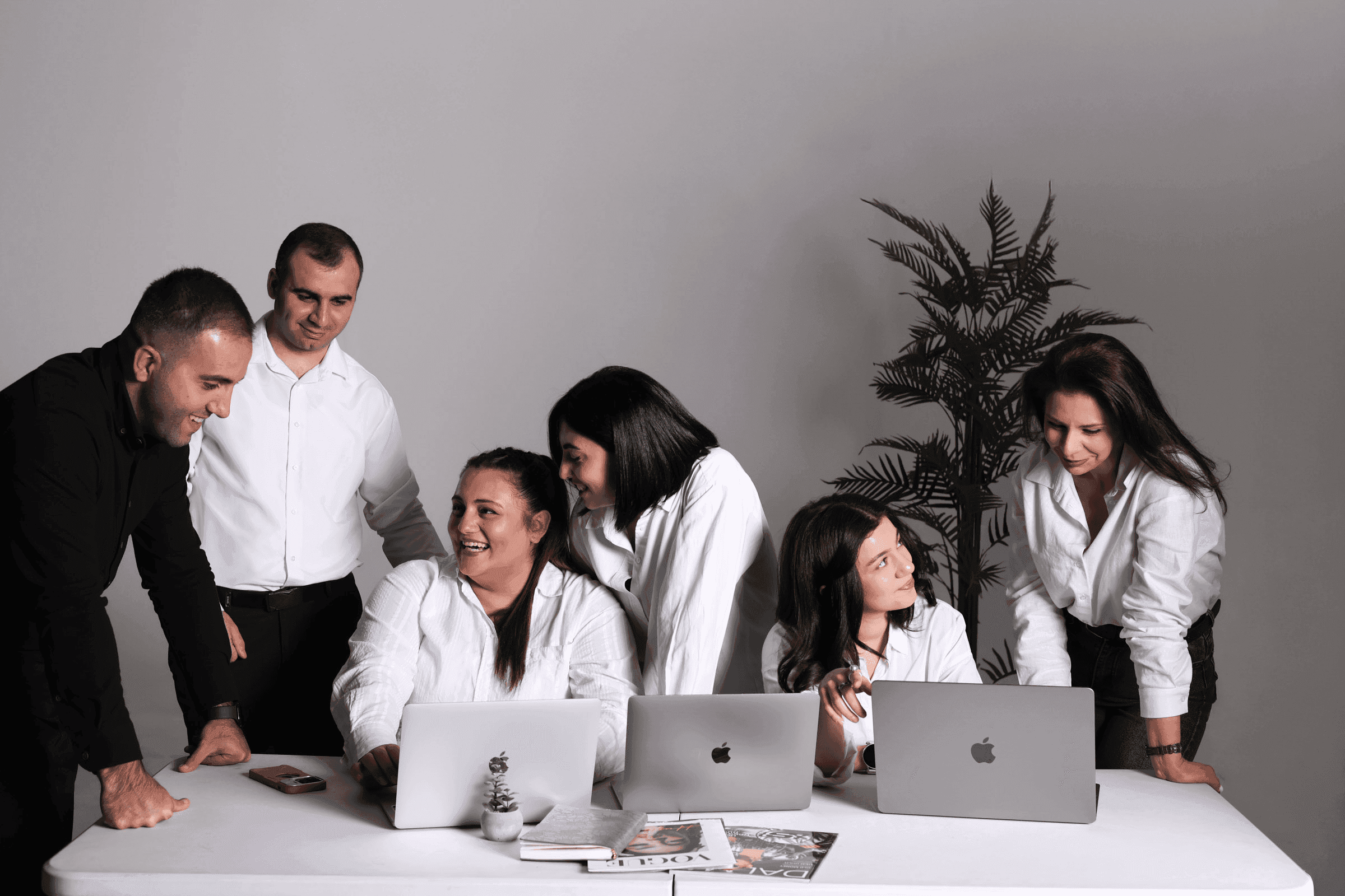 Team collaborating on industry solutions