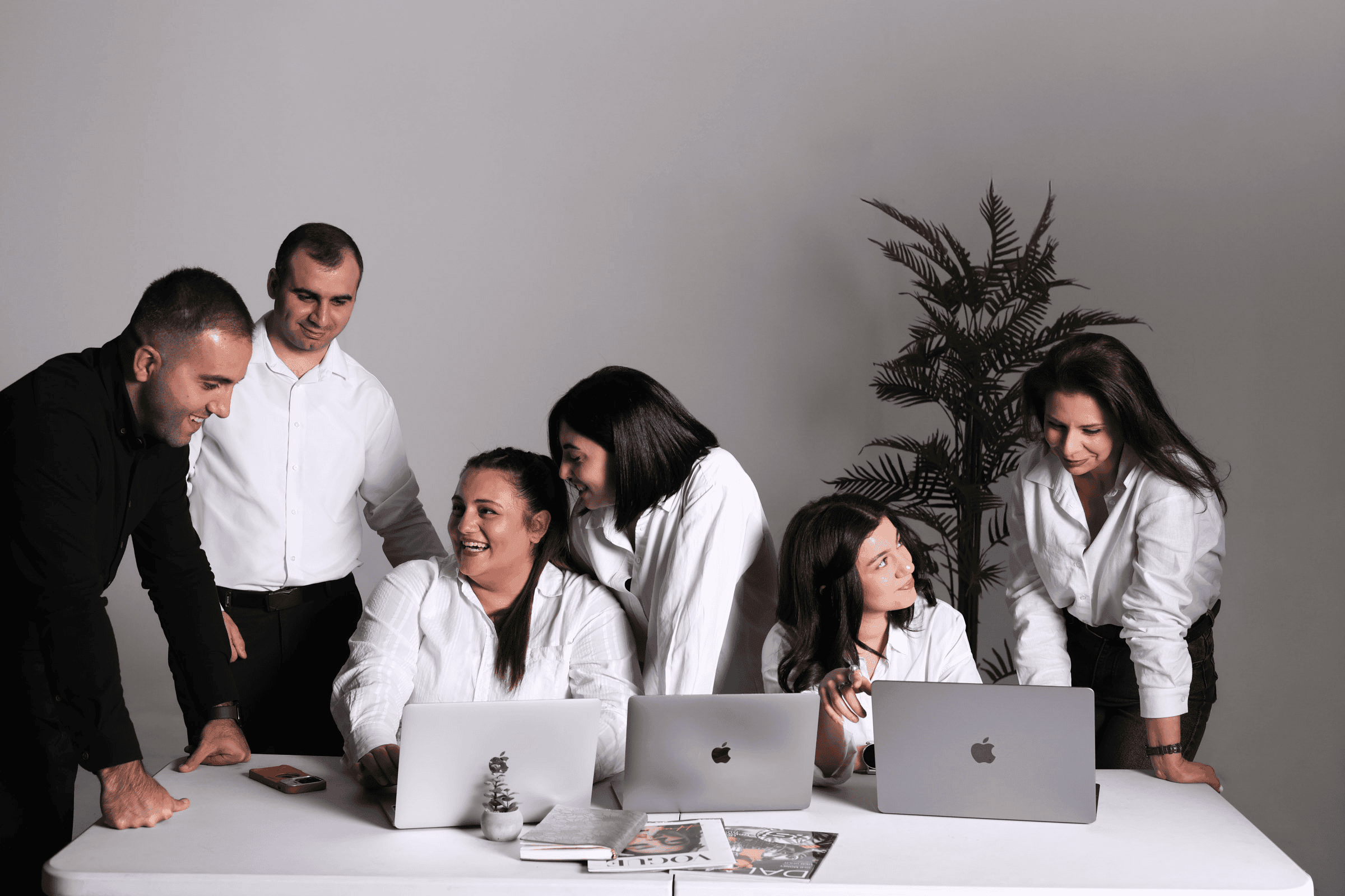 Team collaborating on industry solutions